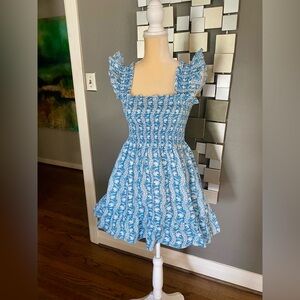 Hill House Elizabeth Nap Dress Blue Trailing Vine